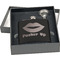 Lips (Pucker Up) Engraved Black Flask Gift Set