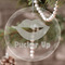 Lips (Pucker Up) Engraved Glass Ornaments - Round-Main Parent