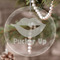 Lips (Pucker Up) Engraved Glass Ornament