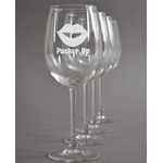 Lips (Pucker Up) Wine Glasses (Set of 4)