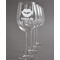 Lips (Pucker Up) Engraved Wine Glasses Set of 4 - Front View