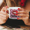Lips (Pucker Up) Espresso Cup - 6oz (Double Shot) LIFESTYLE (Woman hands cropped)