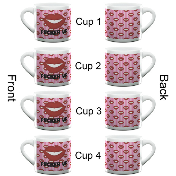 Lips (Pucker Up) Espresso Cup - 6oz (Double Shot Set of 4) APPROVAL