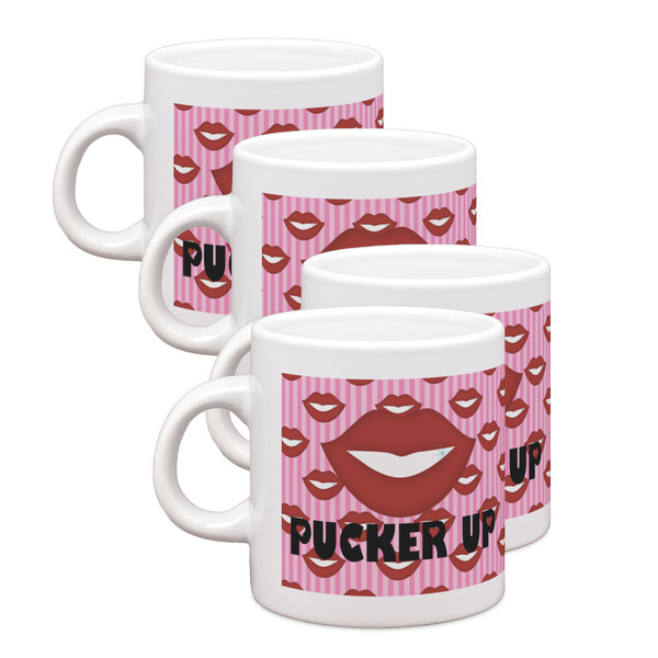 Custom Lips (Pucker Up) Single Shot Espresso Cups - Set of 4