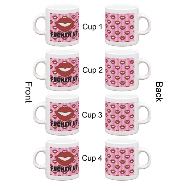 Lips (Pucker Up) Espresso Cup Set of 4 - Apvl