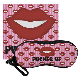 Lips (Pucker Up) Eyeglass Case & Cloth