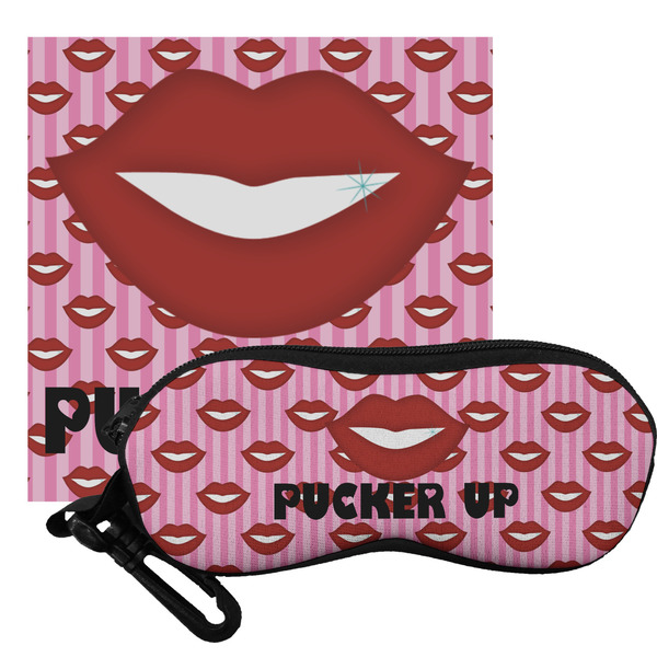 Custom Lips (Pucker Up) Eyeglass Case & Cloth