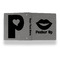 Lips (Pucker Up) Leather Binder - 1" - Grey - Back Spine Front View