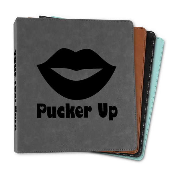 Custom Lips (Pucker Up) Leather Binder - 1"