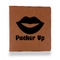 Lips (Pucker Up) Leather Binder - 1" - Rawhide