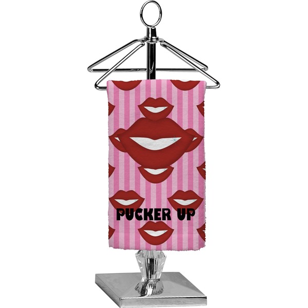 Custom Lips (Pucker Up) Finger Tip Towel - Full Print