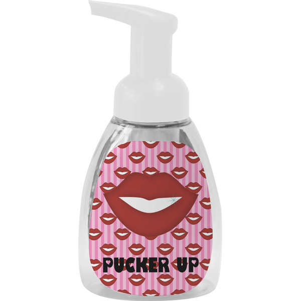 Custom Lips (Pucker Up) Foam Soap Bottle - White