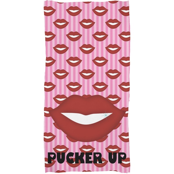 Lips (Pucker Up) Full Sized Bath Towel - Apvl