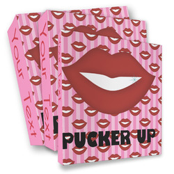 Lips (Pucker Up) 3 Ring Binder - Full Wrap