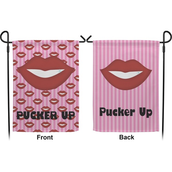Lips (Pucker Up) Garden Flag - Double Sided Front and Back
