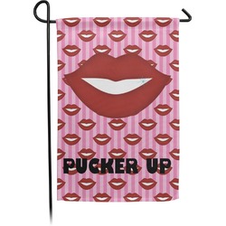 Lips (Pucker Up) Small Garden Flag - Double Sided