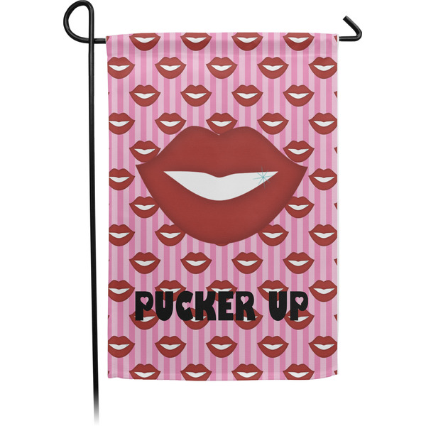 Custom Lips (Pucker Up) Small Garden Flag - Single Sided