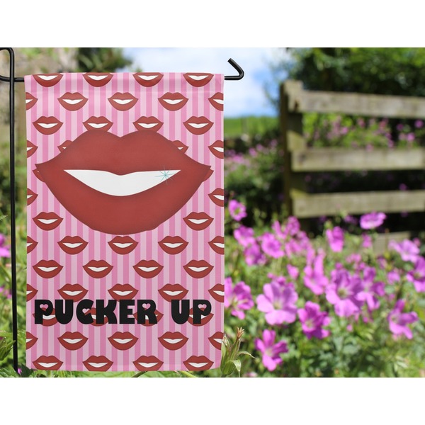 Lips (Pucker Up) Garden Flag - Outside In Flowers