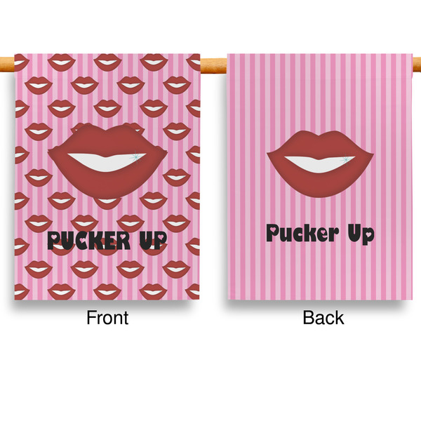 Lips (Pucker Up) Garden Flags - Large - Double Sided - APPROVAL