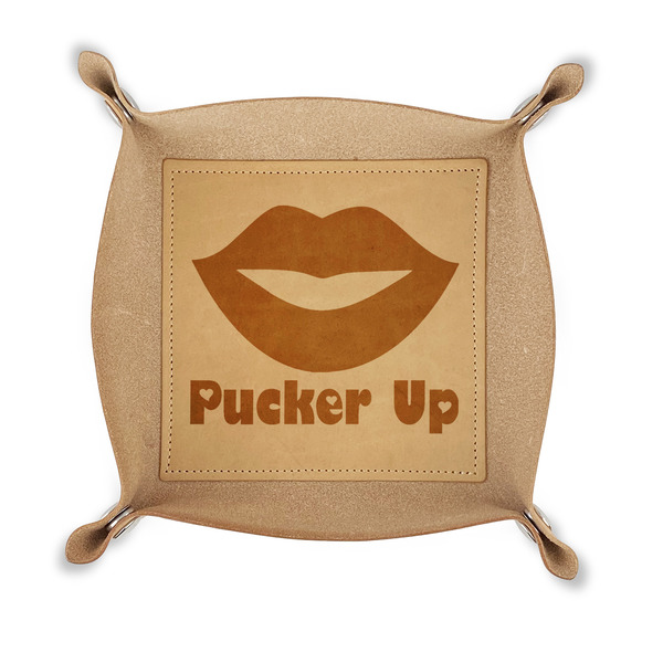 Custom Lips (Pucker Up) Genuine Leather Dice Tray