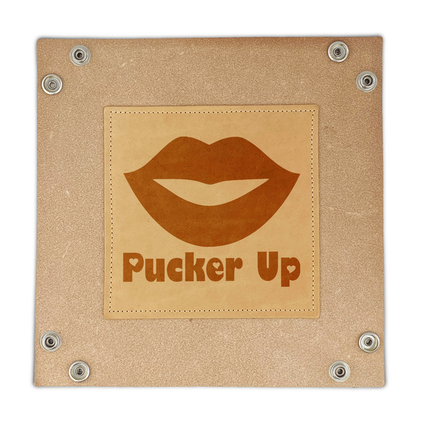 Lips (Pucker Up) Genuine Leather Valet Trays - FRONT