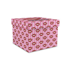 Lips (Pucker Up) Gift Box with Lid - Canvas Wrapped - Small