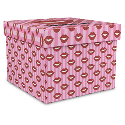 Lips (Pucker Up) Gift Box with Lid - Canvas Wrapped - X-Large