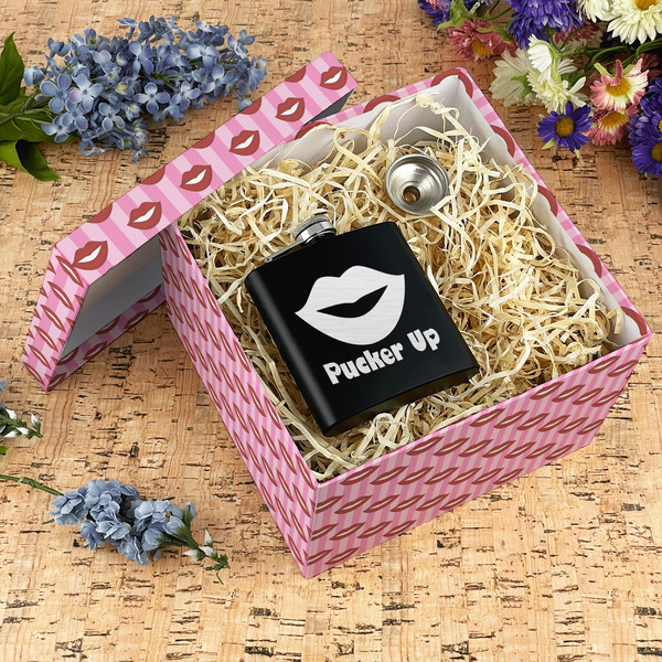 Lips (Pucker Up) Gift Boxes with Lid - Canvas Wrapped - X-Large - In Context