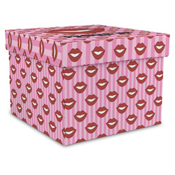 Lips (Pucker Up) Gift Box with Lid - Canvas Wrapped - XX-Large