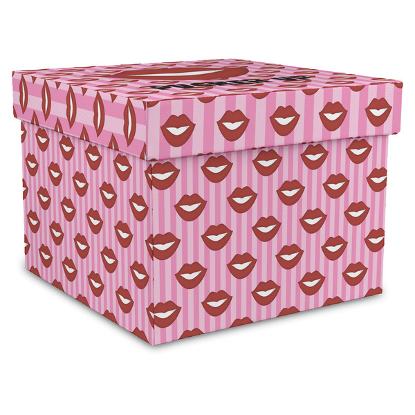 Custom Lips (Pucker Up) Gift Box with Lid - Canvas Wrapped - XX-Large