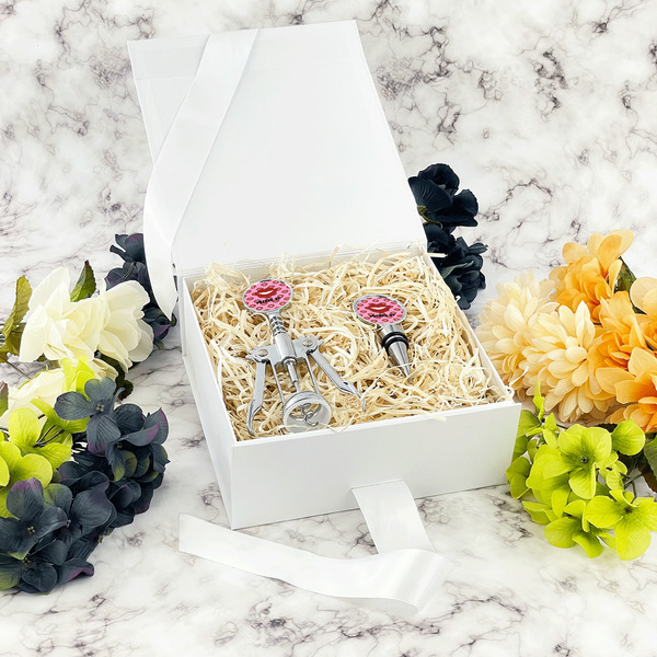 Lips (Pucker Up) Gift Boxes with Magnetic Lid - White - In Context