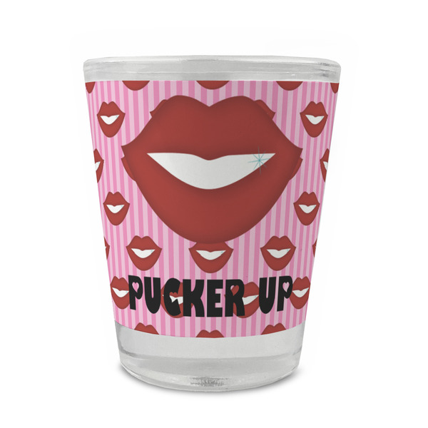 Lips (Pucker Up) Glass Shot Glass - Standard - FRONT