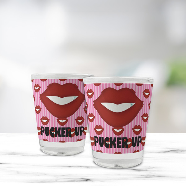 Lips (Pucker Up) Glass Shot Glass - Standard - LIFESTYLE
