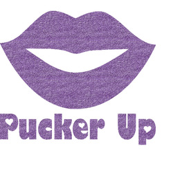 Lips (Pucker Up) Glitter Sticker Decal - Custom Sized