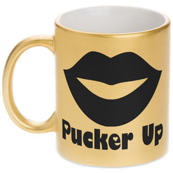 Lips (Pucker Up) Metallic Gold Mug