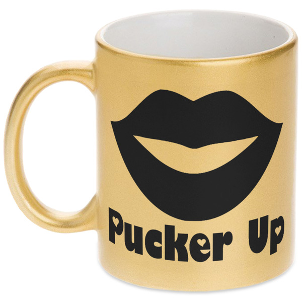 Custom Lips (Pucker Up) Metallic Mug