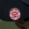Lips (Pucker Up) Golf Ball Marker Hat Clip - Gold - On Hat