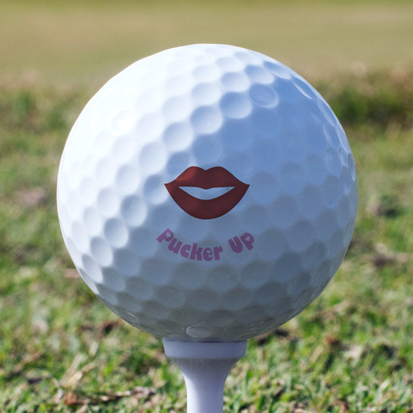 Lips (Pucker Up) Golf Ball - Non-Branded - Tee