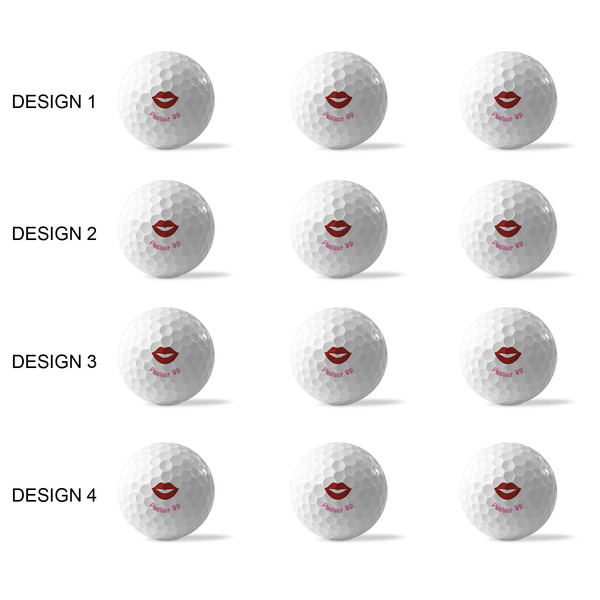 Lips (Pucker Up) Golf Balls - Generic - Set of 12 - APPROVAL