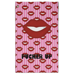 Lips (Pucker Up) Golf Towel - Poly-Cotton Blend - Large