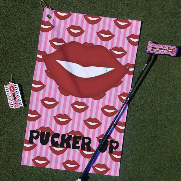 Custom Lips (Pucker Up) Golf Towel Gift Set