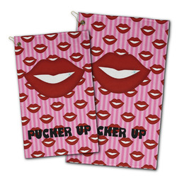 Lips (Pucker Up) Golf Towel - Poly-Cotton Blend