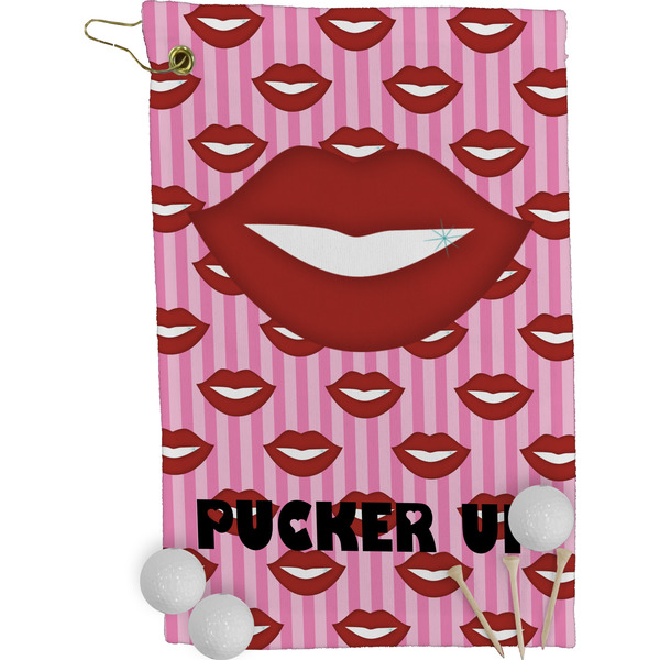 Lips (Pucker Up)  Golf Towel (Personalized)