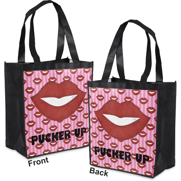 Lips (Pucker Up) Grocery Bag - Apvl