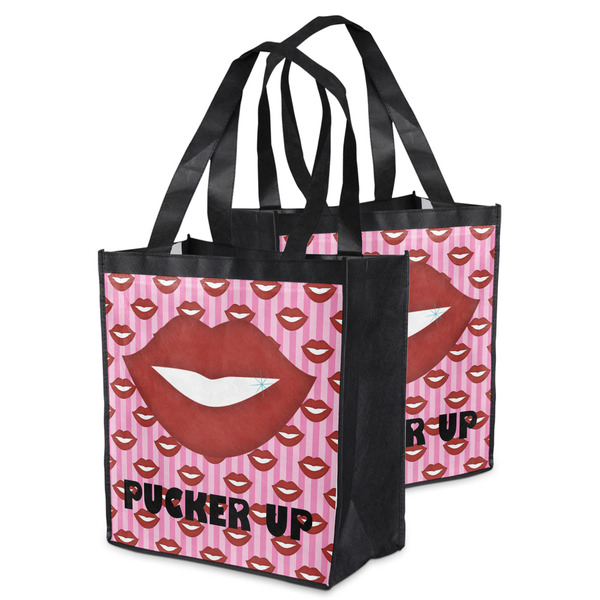 Lips (Pucker Up) Grocery Bag - MAIN