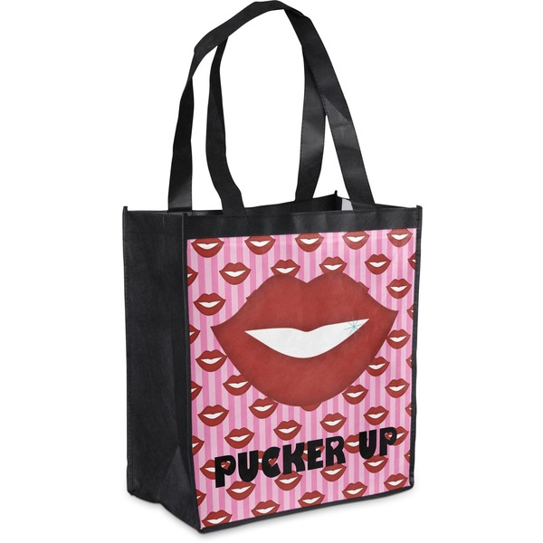 Custom Lips (Pucker Up) Grocery Bag