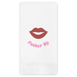 Lips (Pucker Up) Guest Napkins - Full Color - Embossed Edge
