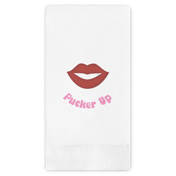 Custom Lips (Pucker Up) Guest Paper Towels - Full Color