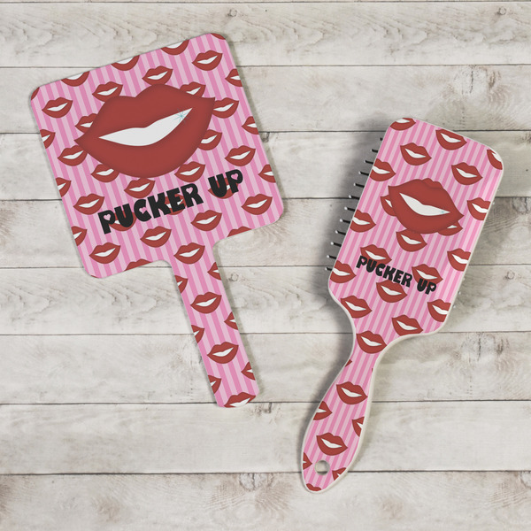 Lips (Pucker Up) Hand Mirrors - In Context