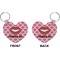 Lips (Pucker Up)  Heart Keychain (Front + Back)